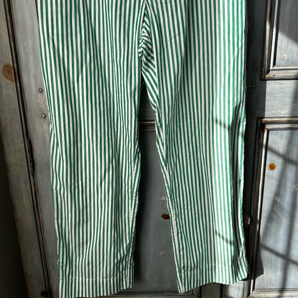 Rachel Comey Green Striped Cropped Cotton Pants Size 6 - Picture 4 of 8